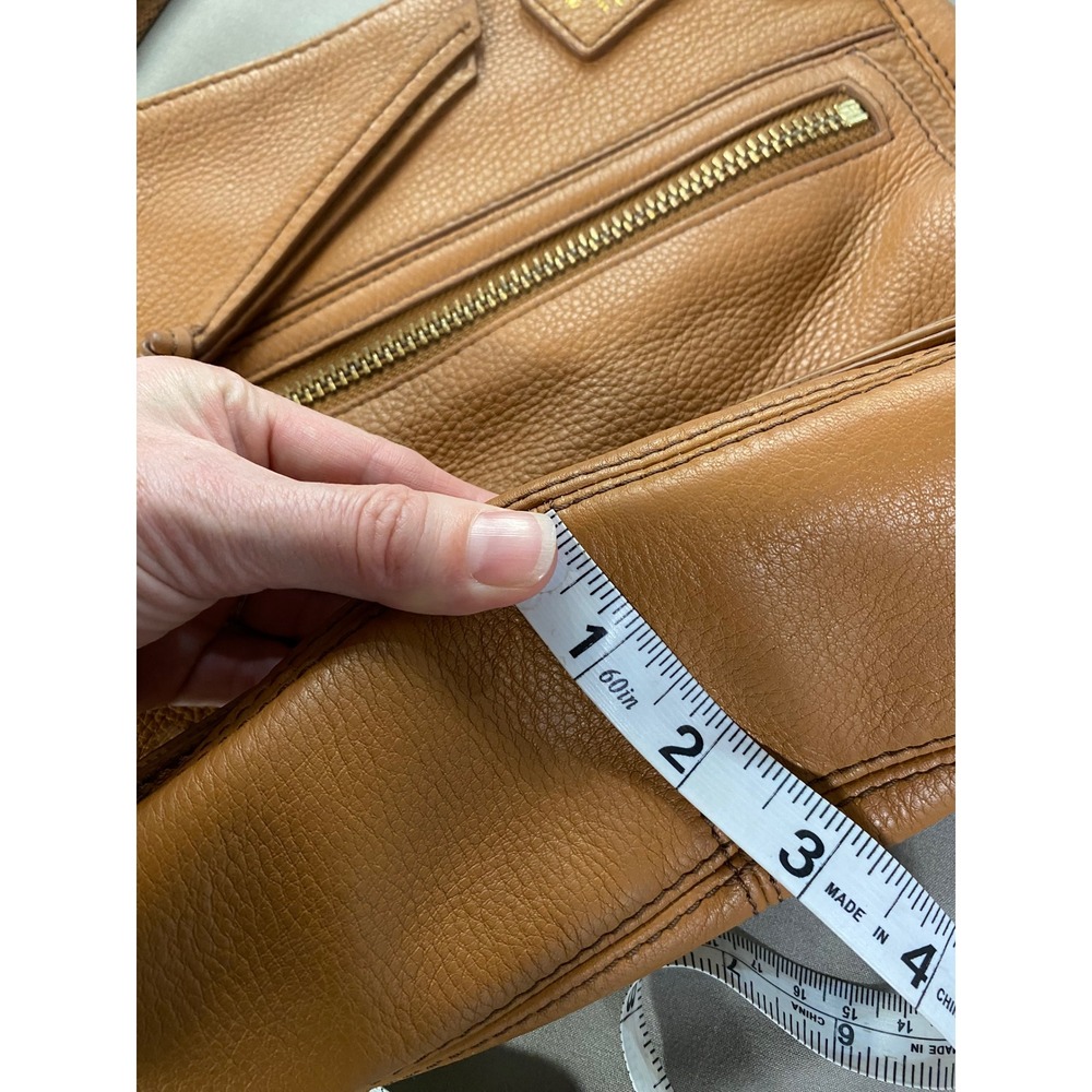 Fossil Brown Genuine Pebbled Leather Crossbody Bag Purse Zip Small Everyday - Picture 13 of 13